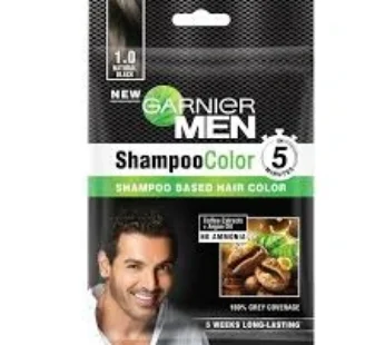 GARNIER MEN SHAMPOO COLOR NATURAL BLACK  (20 ML)